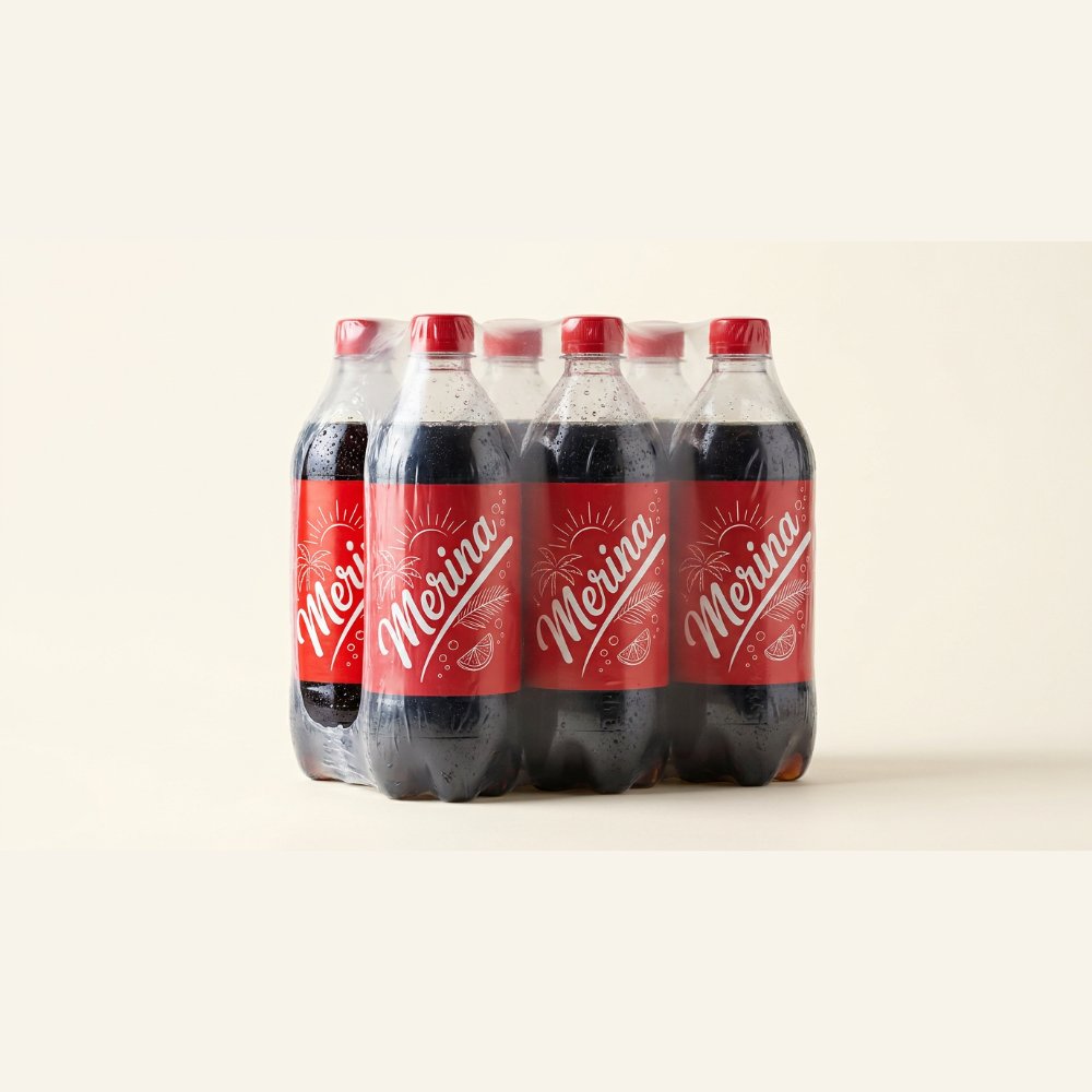 Original Coke 1L plastic, case of 6 (Rs 150 each)