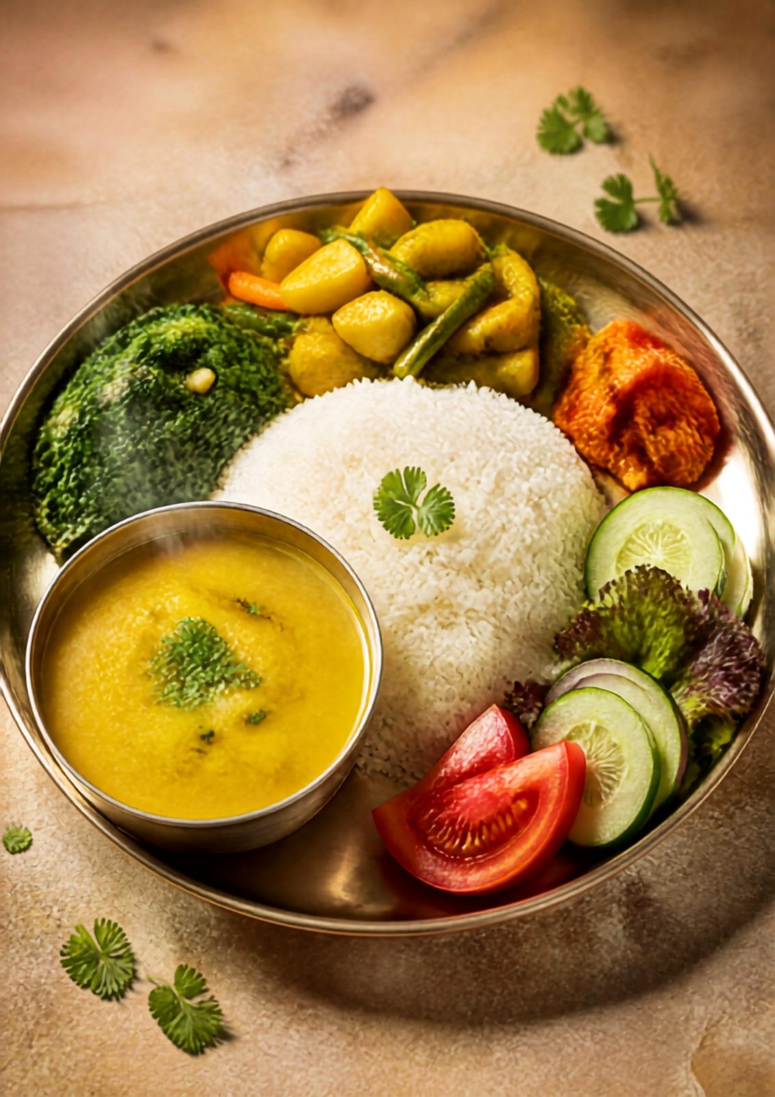Dal bhat, veg