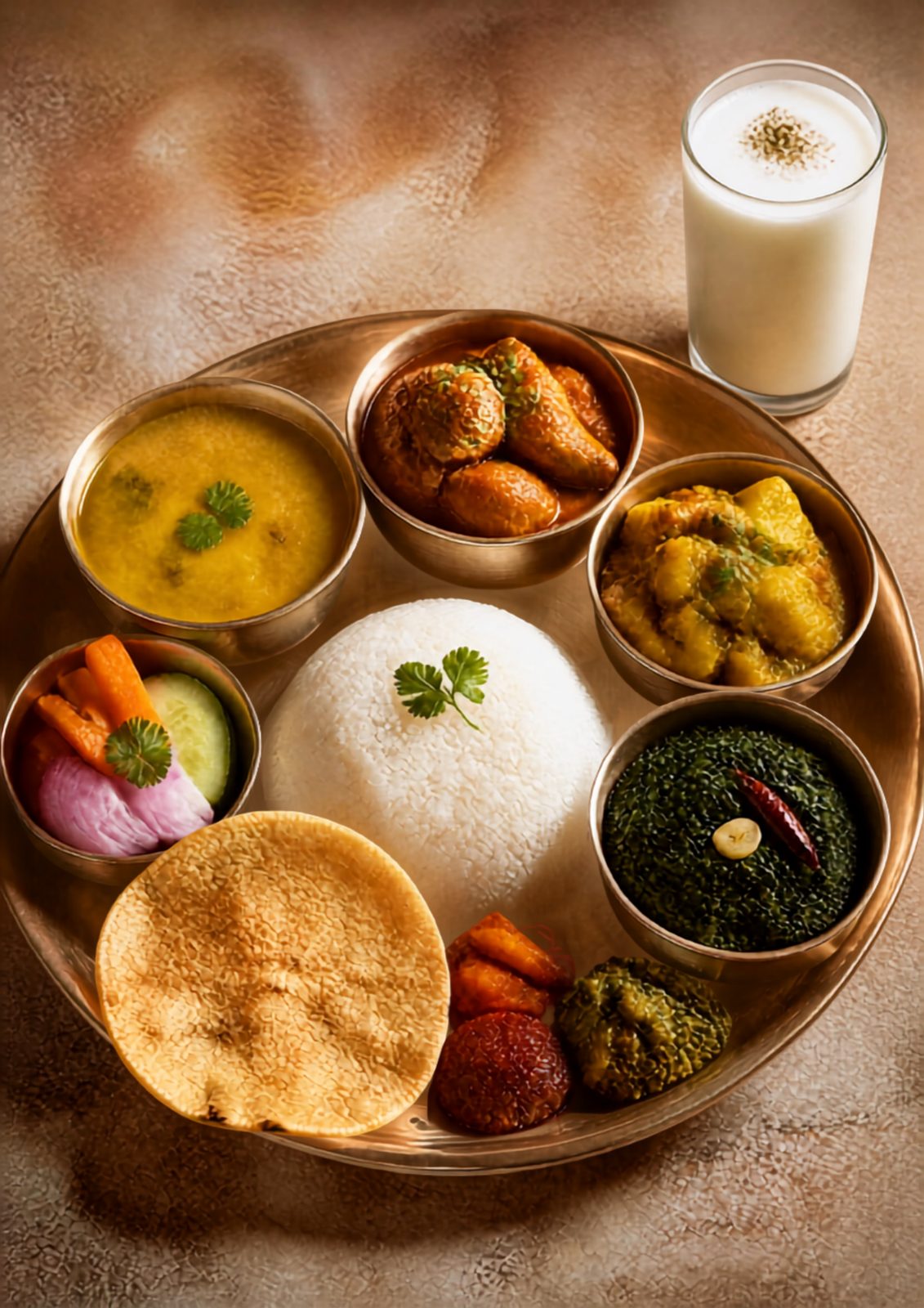 Thakali set and lassi combo